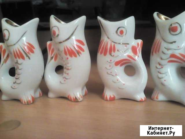 Рыбки фарфор.ретро+салфетка Улан-Удэ - изображение 1