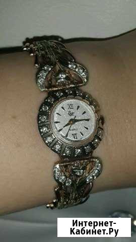 Золотые часы 583 пробы с бриллиантами Астрахань - изображение 1