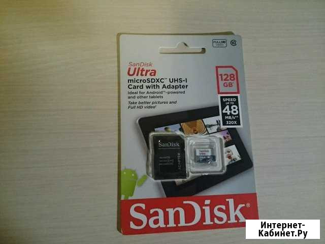 Карта памяти SanDisk 128 Gb. 10 кл Екатеринбург - изображение 1