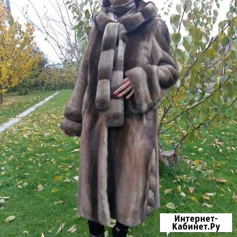 Норковая шуба с капюшоном цельная Саяногорск - изображение 1