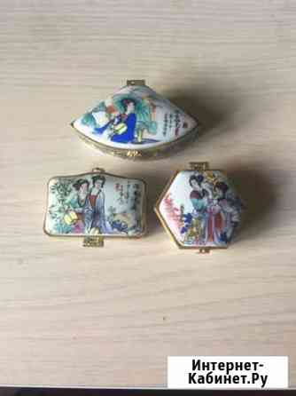 Шкатулки китайские девушки фарфор Редкие Тула