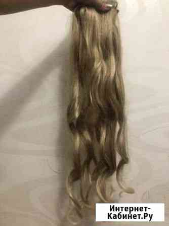 Волосы блонд на заколках с жемчужным отливом Махачкала