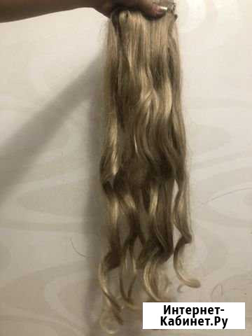 Волосы блонд на заколках с жемчужным отливом Махачкала - изображение 1