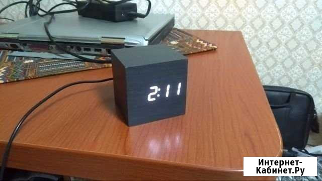 Часы светодиодные куб с градусником Оренбург - изображение 1