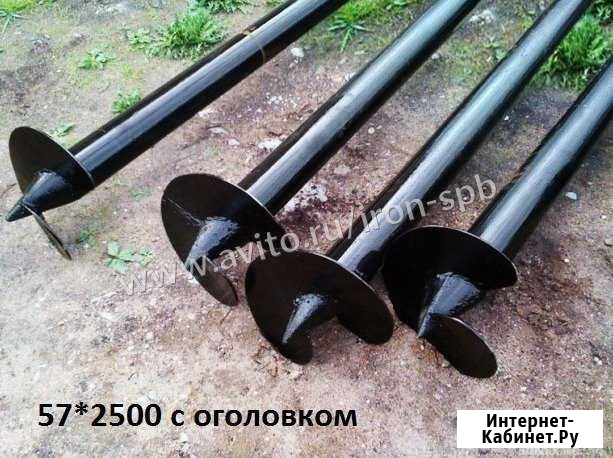 Свая 57*2500*3,5 с оголовком 200*200*4 Рахья - изображение 1