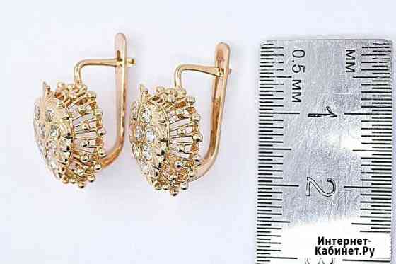 Серьги 585 пробы 5,01 гр. с недрагоценными камнями Брянск
