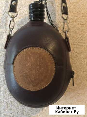 Фляжка армейская. Натуральная кожа Новосибирск - изображение 1