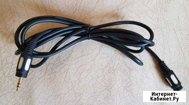 Кабель удлинительный 3.5mm jack-3.5mm jack(гнездо) Липецк - изображение 1