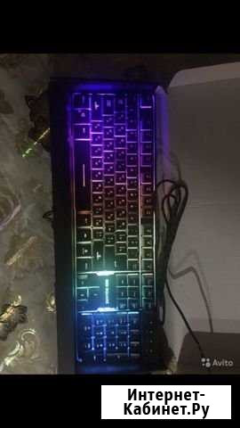 Игровая клавиатура RED square tesla RGB Чита - изображение 1