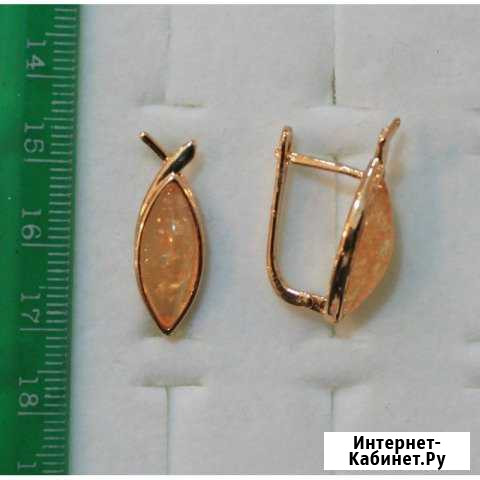 Серьги дубайское золото Железногорск - изображение 1