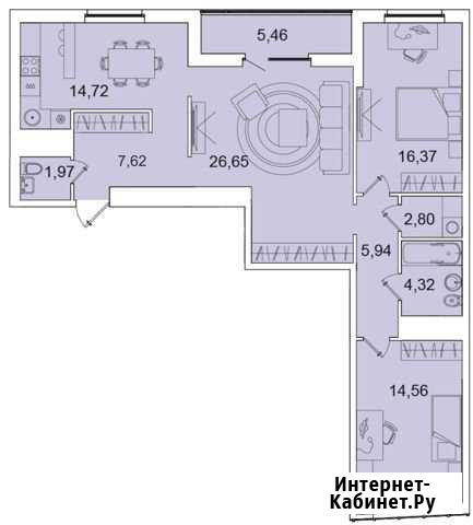 3-к квартира, 100.4 кв.м., 2/17 эт. Пенза - изображение 1