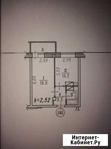 1-к квартира, 35 кв.м., 3/10 эт. Омск - изображение 1