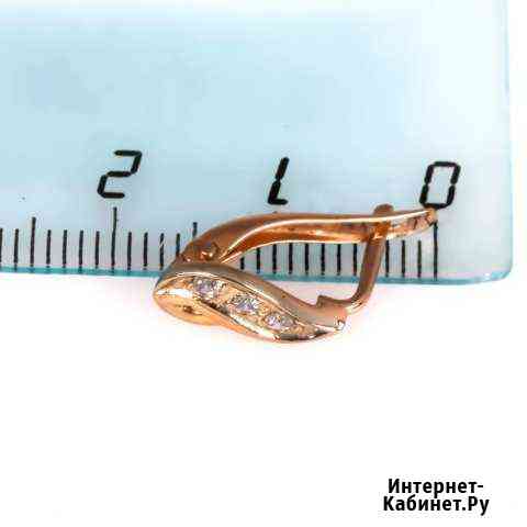 Серьги из золота с фианитами Брянск