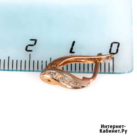 Серьги из золота с фианитами Брянск - изображение 1