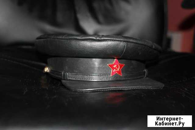 Кожаный картуз фуражка нквд (43 цэпк) Краснодар - изображение 1