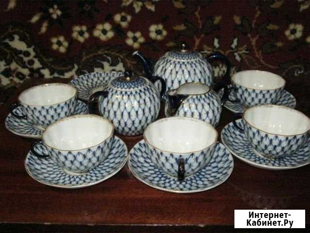 Сервиз чайный лфз Кобальтовая сетка Севастополь - изображение 1