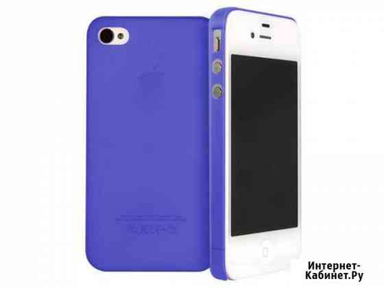 Ультратонкий чехол для iPhone 4/4S, синий Калининград