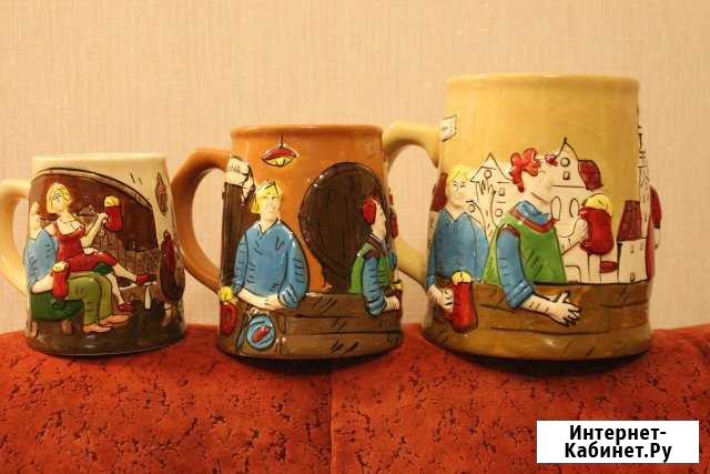 Набор пивных керамич. кружок 1 - 0.5 -и 0.3 литра Волгоград - изображение 1