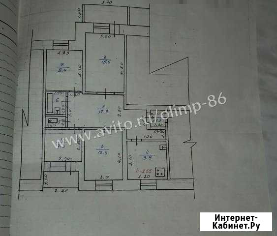 4-к квартира, 76 кв.м., 3/3 эт. Нягань - изображение 1