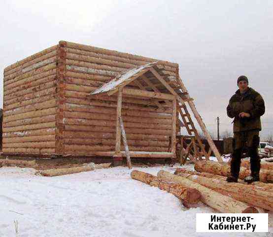 Дом-баня 6х6 м, сруб из бревна. Рубка г. Велиж Ржев