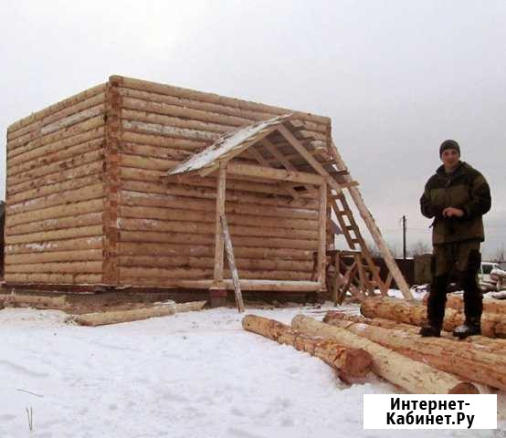 Дом-баня 6х6 м, сруб из бревна. Рубка г. Велиж Ржев - изображение 1