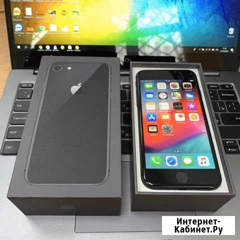 iPhone 8 64 black ростест бу оригинал (imei1267) Киров - изображение 1