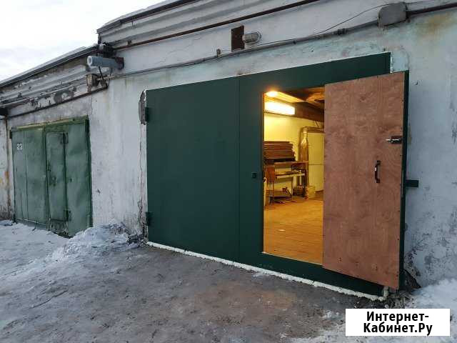 Ворота гаражные,фанера рябина,краска,угол 55х55 мм Мурманск - изображение 1
