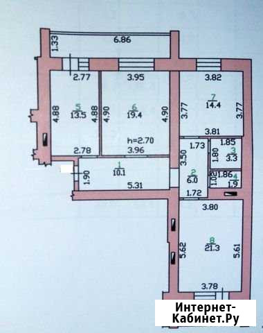 3-к квартира, 100 кв.м., 3/16 эт. Орёл - изображение 1