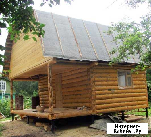 Сруб дома-бани 6х4 + 2 на сваях, рубка г. Велиж Тверь - изображение 1