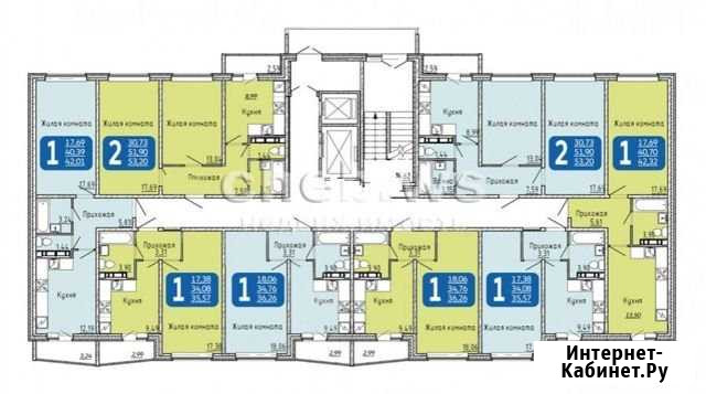 1-к квартира, 35.6 кв.м., 11/16 эт. Чебоксары - изображение 1