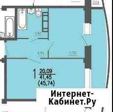 1-к квартира, 45.7 кв.м., 15/16 эт. Брянск