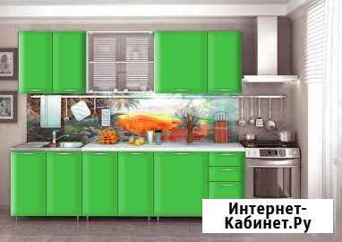Кухня 2,6 м Зеленая Радуга (есть угол) в наличии Брянск - изображение 1