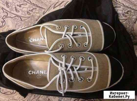 Холщовые кроссовки кеды chanel новые 22,5см Санкт-Петербург