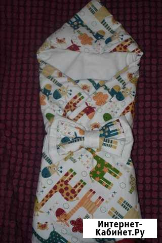 Конверт-одеяло на выписку Жирафики Липецк - изображение 1