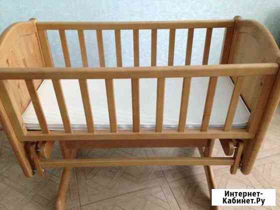 Кроватка маятник Mothercare + музыкальный мобиль Лобня