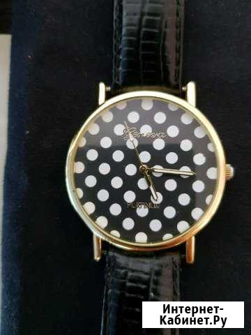 Часы Geneva с кожаным ремешком Псков - изображение 1