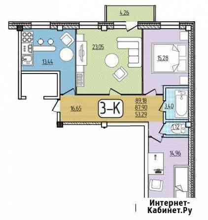 3-к квартира, 89.2 кв.м., 9/9 эт. Улан-Удэ