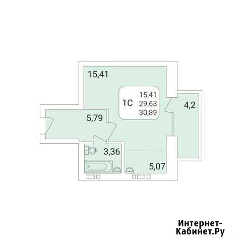 Студия, 30.9 кв.м., 2/17 эт. Лосино-Петровский - изображение 1