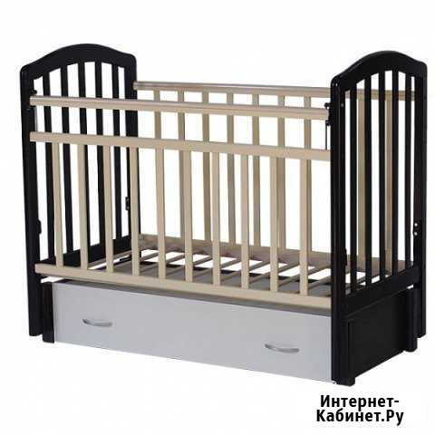 Кроватка 06 Венге-Слоновая Кость маятник с ящиком Нижний Новгород - изображение 1