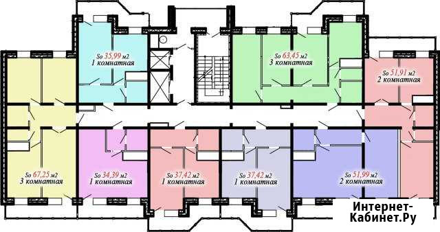 1-к квартира, 37.4 кв.м., 16/17 эт. Улан-Удэ - изображение 1