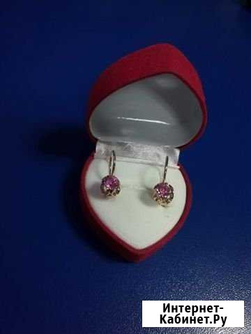 Серьги золотые 583 Бийск - изображение 1