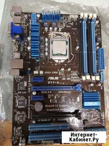 Материнская плата 1155 Asus Z77 + i5 3570 Оренбург - изображение 1