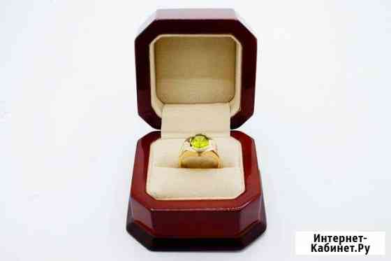 Золотой перстень с перидотом (хризолитом) -3,90ct Калининград