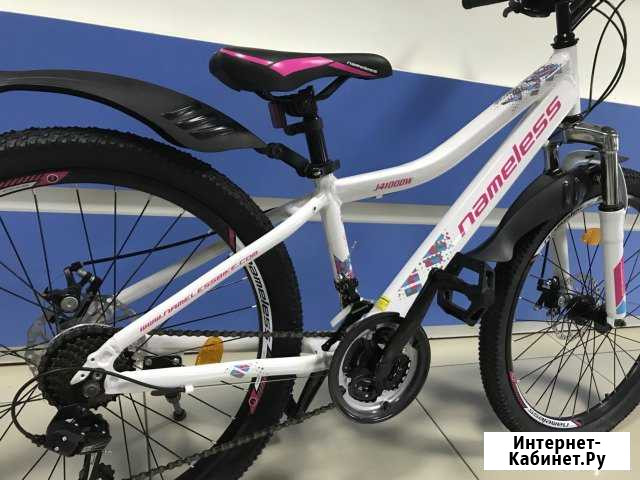 Велосипед 24 Nameless J4100DW, белый/розовый Брянск - изображение 1