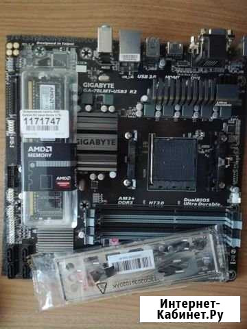 Материнская плата gigabyte ga-78lmt+память 4gb Ижевск - изображение 1