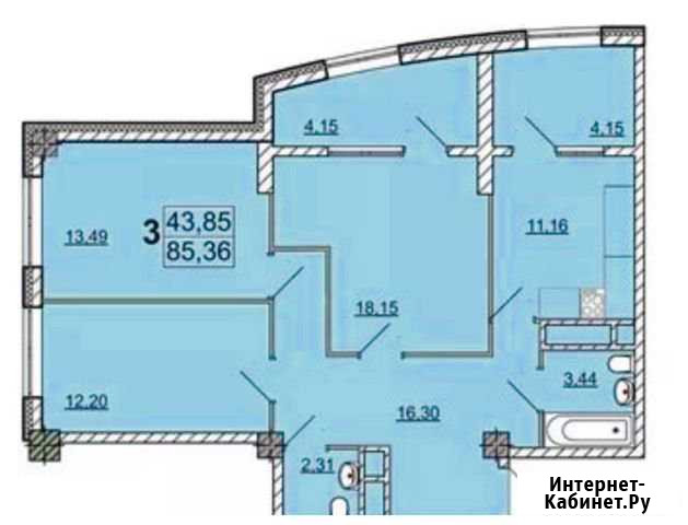 3-к квартира, 86 кв.м., 14/18 эт. Белгород - изображение 1