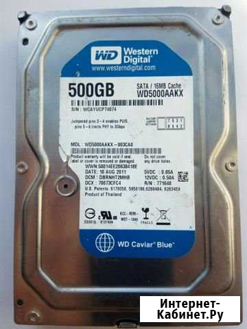 Винчестер/жесткий диск WD (WD5000aakx) на 500GB Орёл - изображение 1