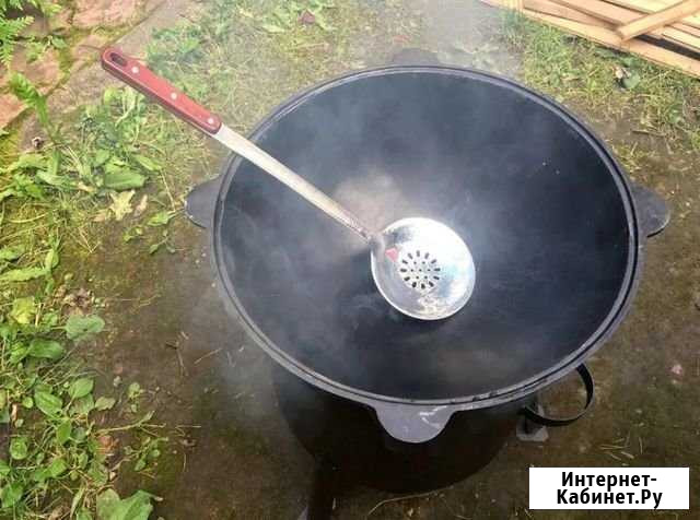Казан чугунный с печкой. (LK-32345) Челябинск - изображение 1