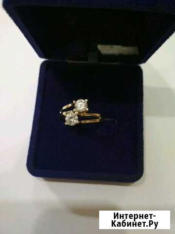 Золотое кольцо с камнями сваровски 585 проба Нижний Новгород - изображение 1