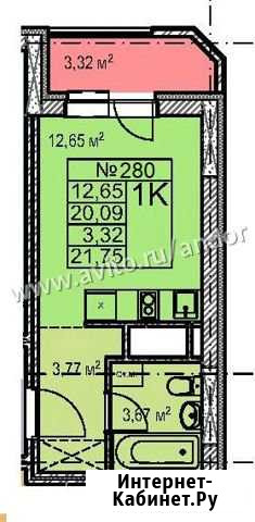 Студия, 23.4 кв.м., 9/17 эт. Нижний Новгород - изображение 1